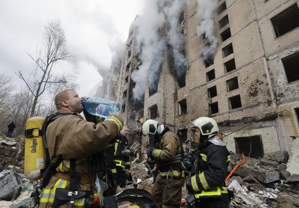 At least two killed in Russian air strikes on Kyiv and Kharkiv