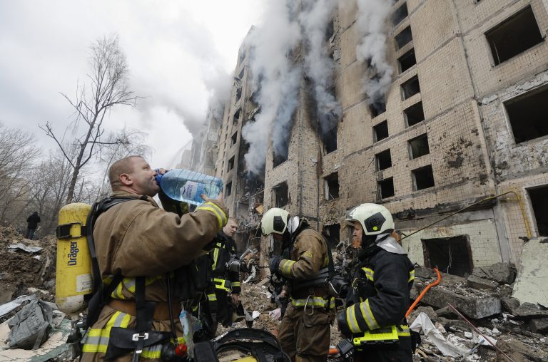 At least two killed in Russian air strikes on Kyiv and Kharkiv