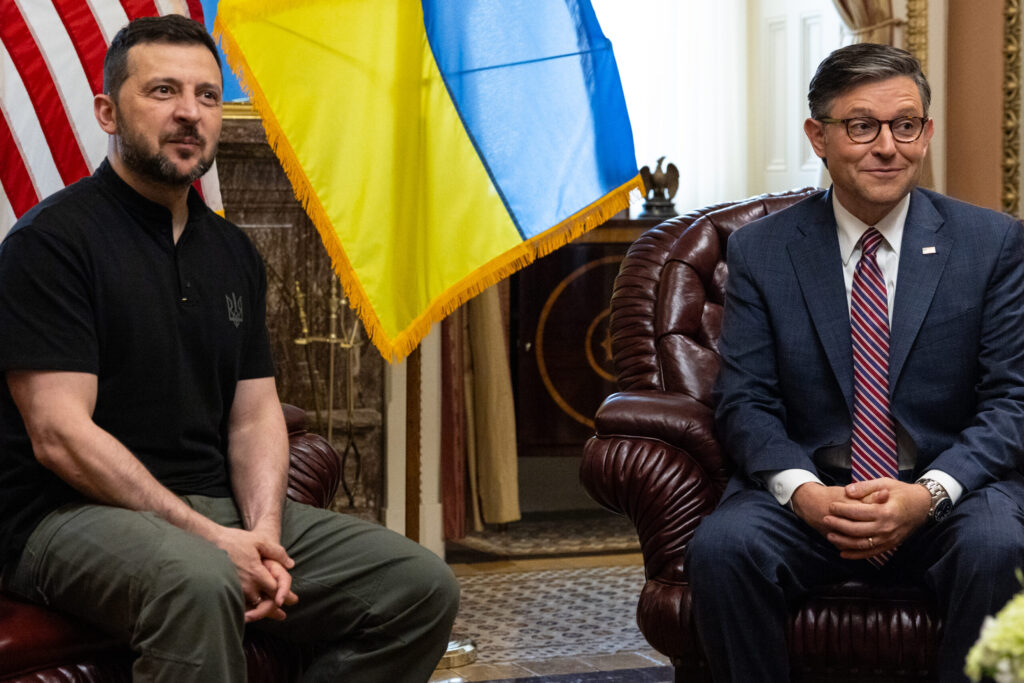 House Speaker Johnson Meets With Ukrainian President Volodymyr Zelensky On Capitol Hill