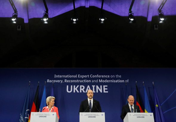 Post-war Ukraine reconstruction conference, in Berlin