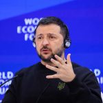 FILE PHOTO: Ukraine's President Volodymyr Zelenskiy in Davos